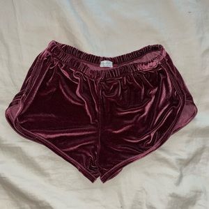 Brandy Melville velvet shorts